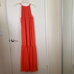 Trina Turk Vibrant Orange Maxi Dress M